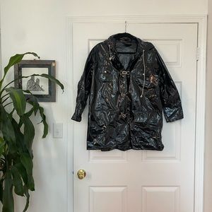 Black rain jacket